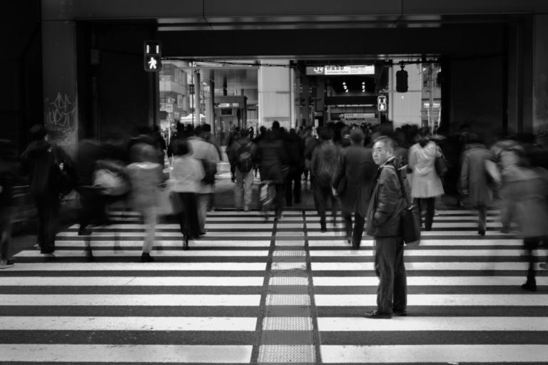 Japan street crossing photo