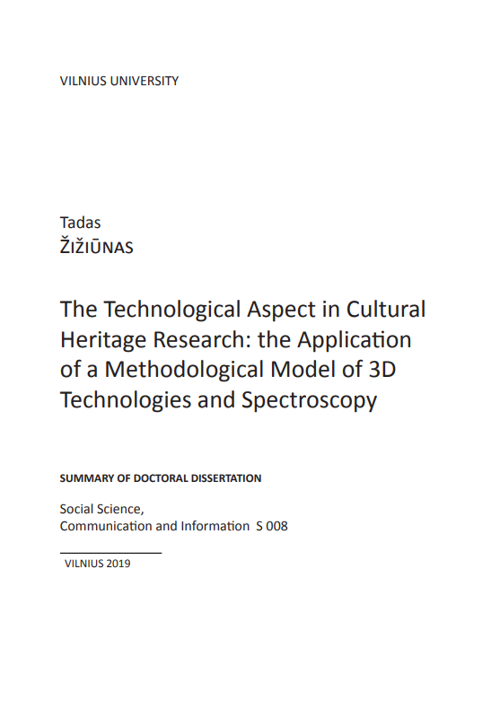 The technological aspect in cultural heritage research