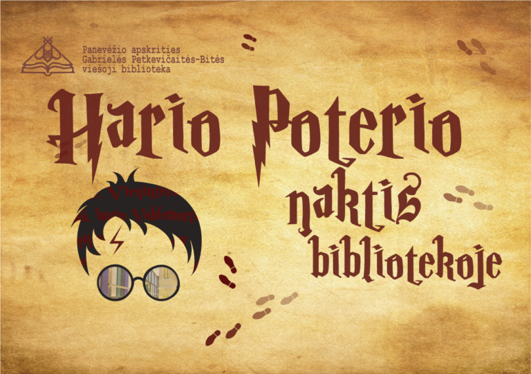 Hario Patorerio nakties bibliotekoje plakatas