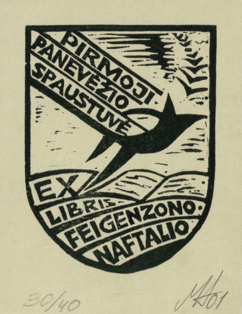 Ex libris Feigenzono Naftalio. Pirmoji Panevėžio spaustuvė / Henrikas Mazūras. - 2001