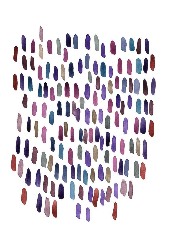 Iliustracija poezijos knygai „Lheure violette" akvarelė ant popieriaus 21x29cm, 2020