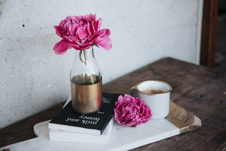 Books and flowers