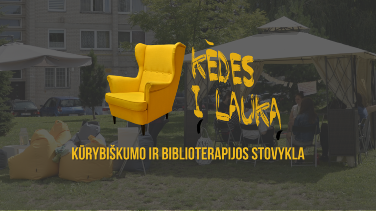 Stovyklos kėdės į lauką viršelis, simbolis - geltonas fotelis