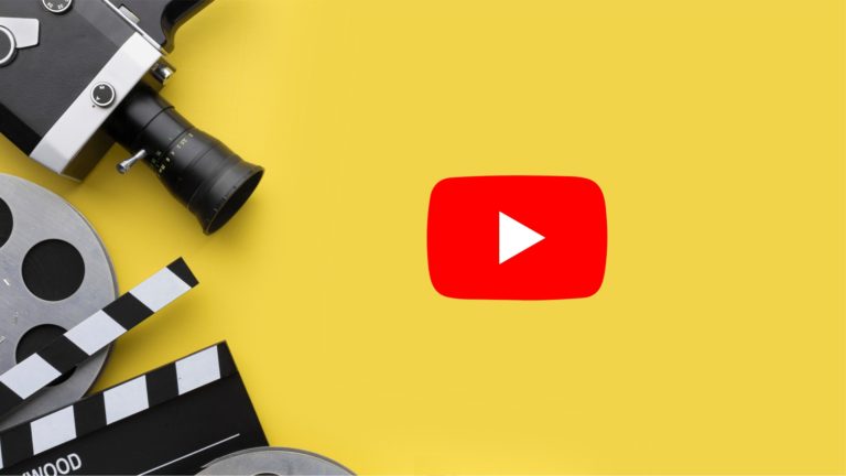 Filmavimo kamera ir YouTube simbolis