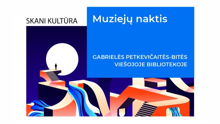 MUZIEJŲ naktis BIBLIOTEKOJ, plakatas