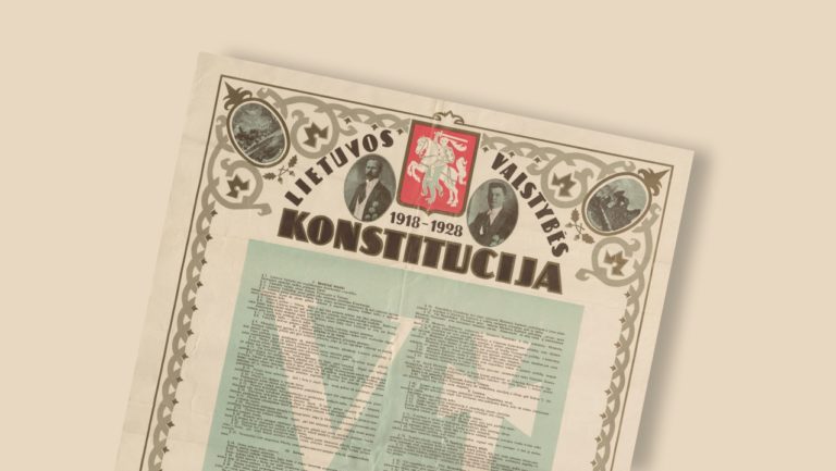 Lietuvos Valstybės Konstitucija 1918–1928, leidinio fragmentas