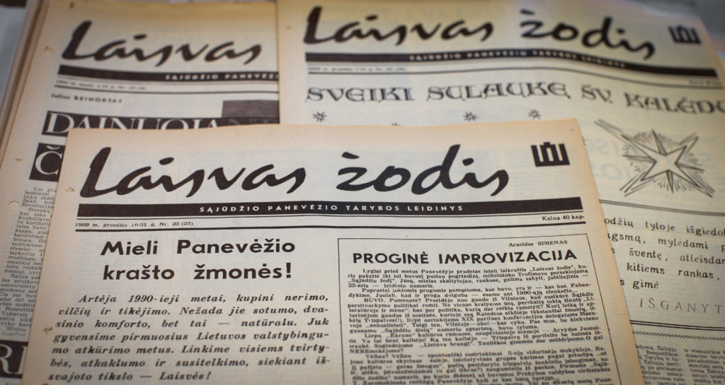 Panevėžio Sąjūdžio žodis – ir iš namų bei delne
