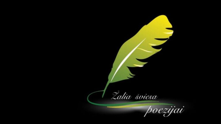 Paukščio plunksna ir projekto pavadinimas žalia šviesa poezijai