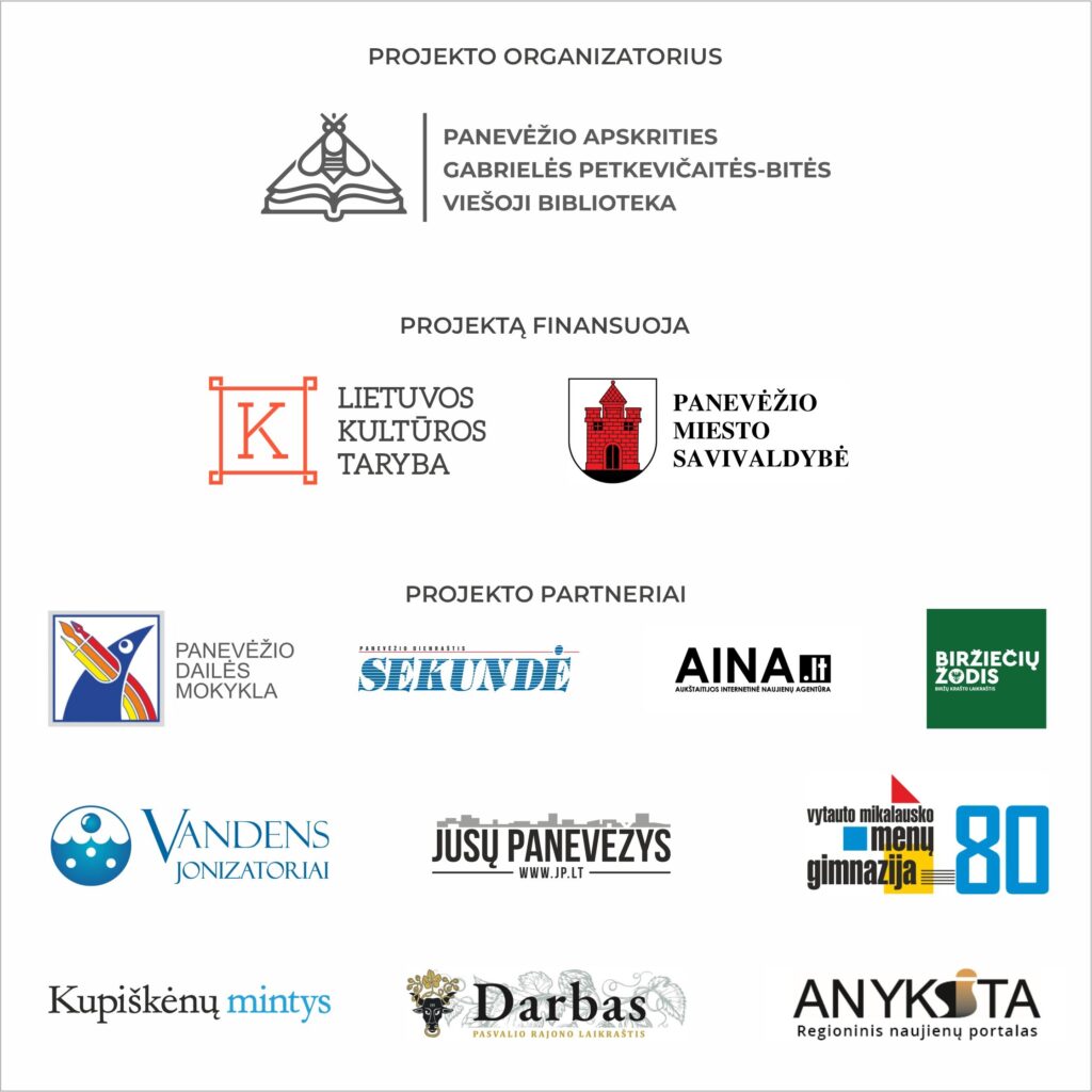 Projekto rėmėjų logotipai