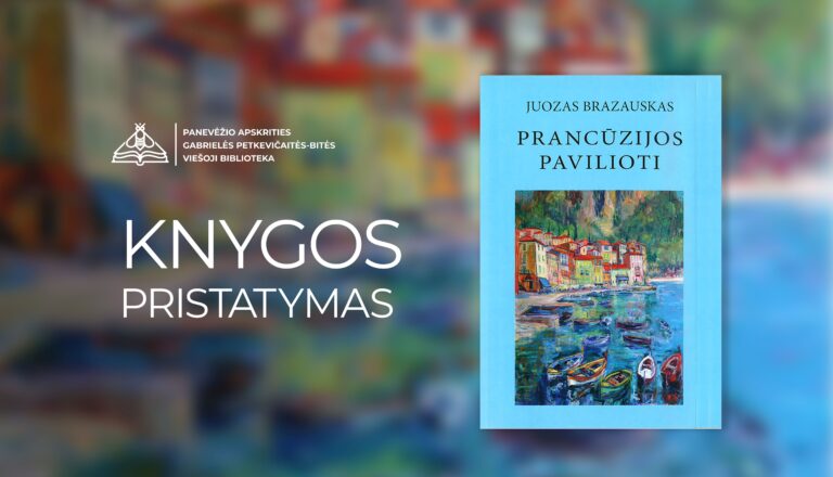 Knygos viršelis ir užrašas knygos pristatymas
