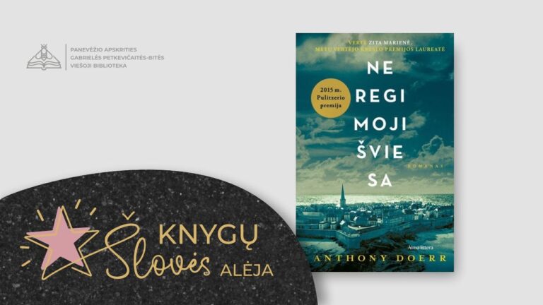 Rekomenduojamos knygos viršelis ir užrašas Knygų šlovės alėja