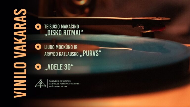 Juoda plokštelė ir išvardinta skambėsianti vakare muzika