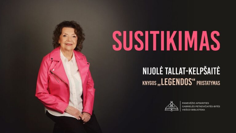 Bibliotekos konferencijų salėje vyks koncertas-susitikimas su Lietuvos estrados žvaigžde, dainų kūrėja ir legendinės grupės „Nerija“ nare Nijole Tallat-Kelpšaite
