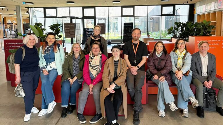 Team of administration representatives and department heads from the Panevėžys County Gabrielė Petkevičaitė-Bitė Public Library visited Denmark, in Aarhus