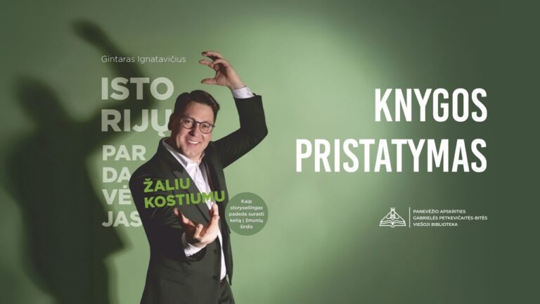 Gintaro Ignatavičiaus knygos „Istorijų pardavėjas žaliu kostiumu“ pristatymas
