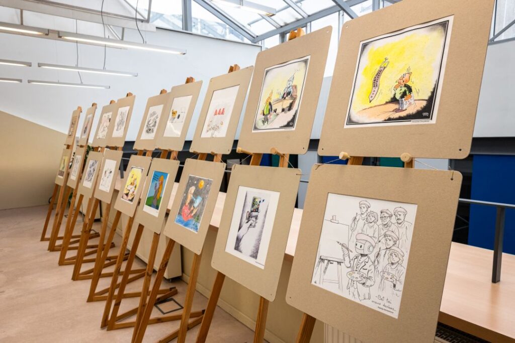 Dailininkų karikatūrose – dirbtinis intelektas