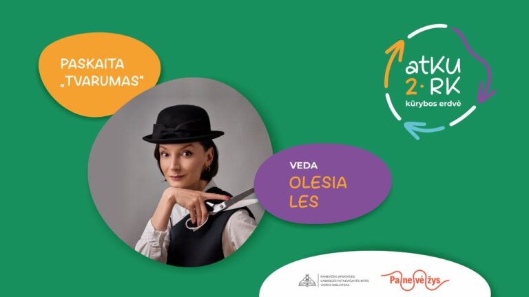 Tvarios mados kūrėjos Olesios Les paskaita Tvarumas