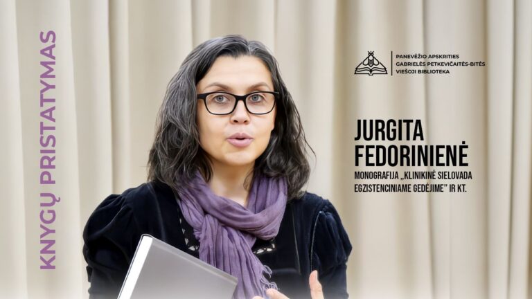 Vakaras su dr. Jurgita Fedoriniene